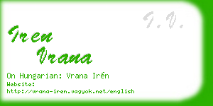 iren vrana business card