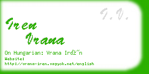 iren vrana business card